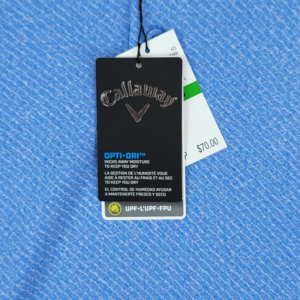 Callaway OPTI-Dri Polo Shirt Golf Mens XL Performance Stretch Regatta Heather - Picture 7 of 9